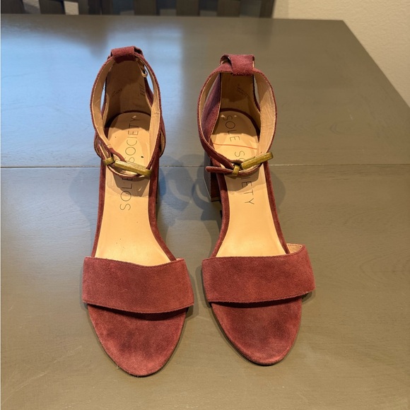 Sole Society Shoes - Sole Society Red Sandals with High Heel